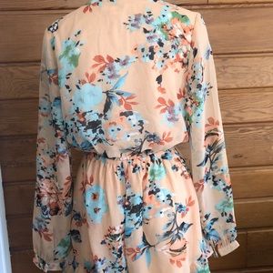 Peach Floral Embroidered Tulle Romper – Deolinda Chic SS26 In Stock Now main image 0